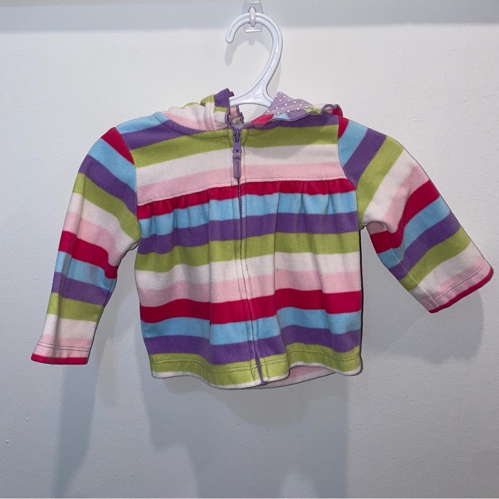 5/$15 Carter's Multicolor Striped Fleece Baby Girl Jacket